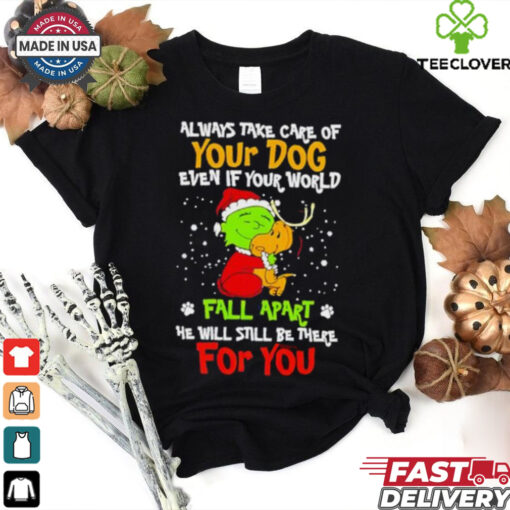 Snoopy Grinch always take care of your dog fall apart Christmas shirt
