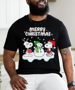 Snoopy Hat Santa Reindeer Merry Christmas Shirt