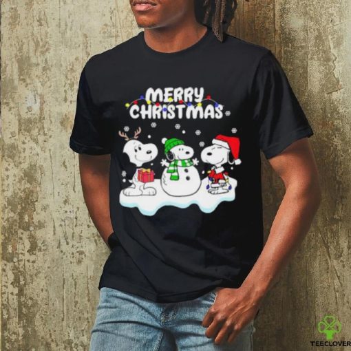 Snoopy Hat Santa Reindeer Merry Christmas Shirt