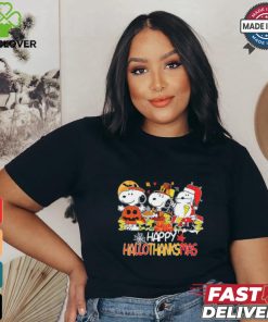 Snoopy Horror Pumpkin Happy HalloThankMas T Shirt