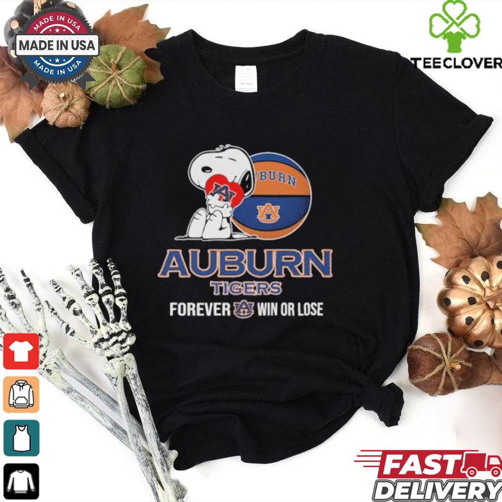 Snoopy Hug Heart Auburn Tigers Forever Win Or Lose T shirts Snoopy Hug Heart Auburn Tigers Forever Win Or Lose T shirts