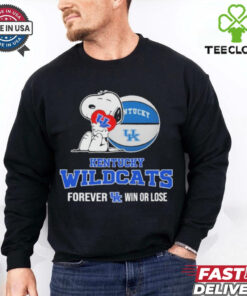 Snoopy Hug Heart Kentucky Wildcats Forever Win Or Lose T shirts