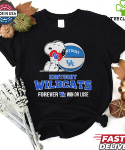 Snoopy Hug Heart Kentucky Wildcats Forever Win Or Lose T shirts