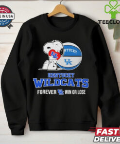 Snoopy Hug Heart Kentucky Wildcats Forever Win Or Lose T shirts