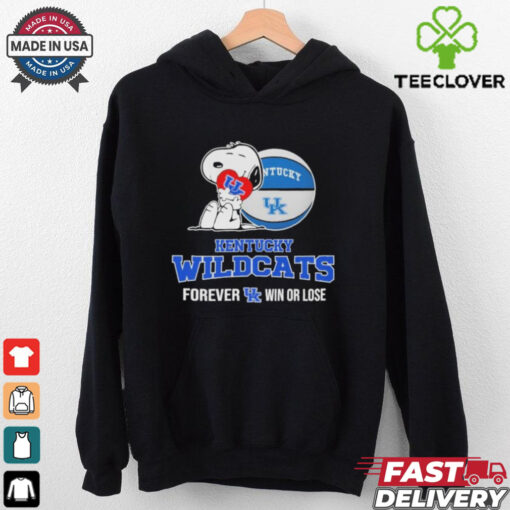 Snoopy Hug Heart Kentucky Wildcats Forever Win Or Lose T shirts