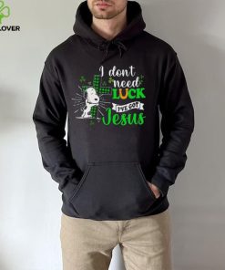 Snoopy I Don’t Need Luck I’ve Got Jesus Patrick’s Day 2024 T shirt