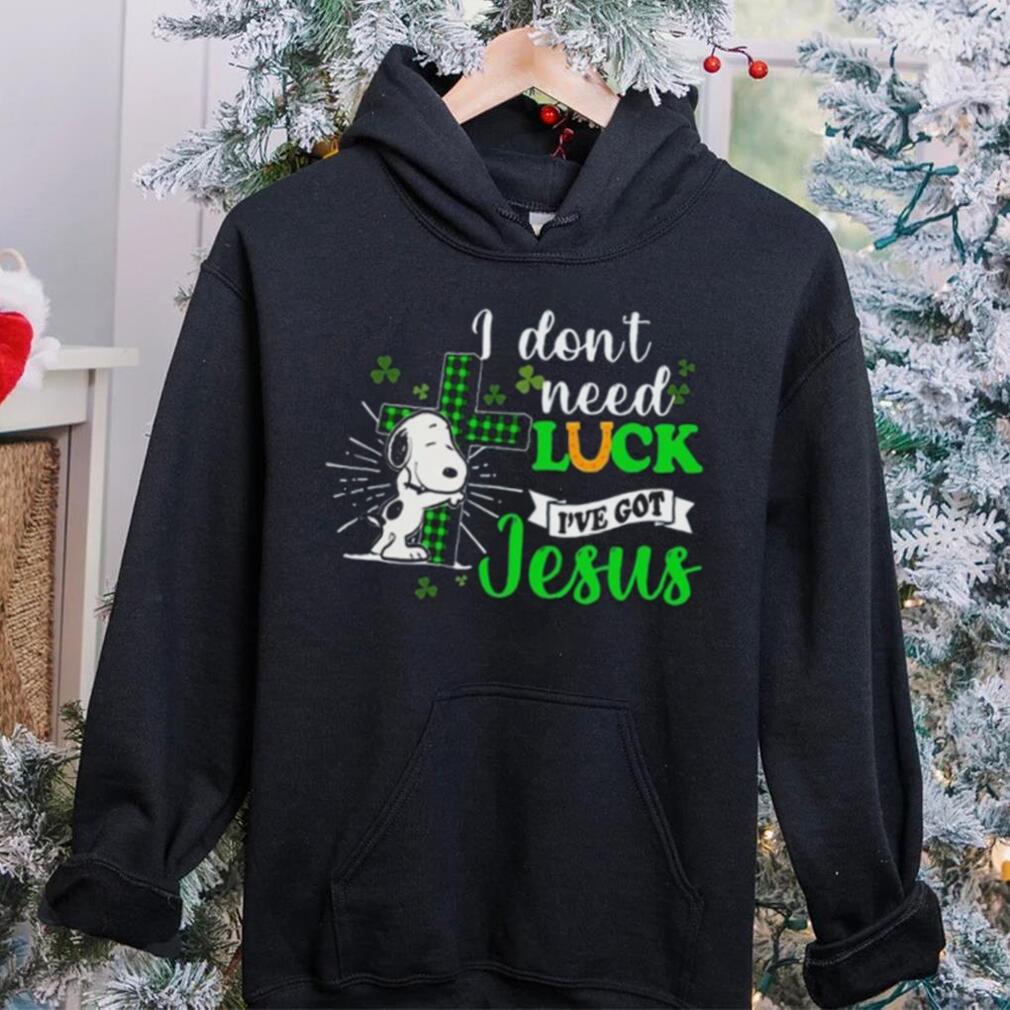 Snoopy I Don’t Need Luck I’ve Got Jesus Patrick’s Day 2024 T shirt Snoopy I Don’t Need Luck I’ve Got Jesus Patrick’s Day 2024 T shirt