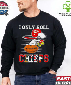 Snoopy I only roll with the Kansas City Chiefs shirt