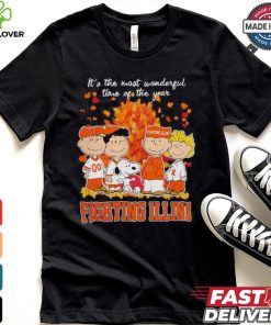 Snoopy Illinois Fighting Illini Fall the most beautiful time of the year shirt