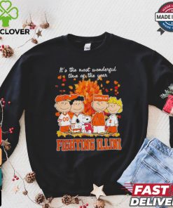 Snoopy Illinois Fighting Illini Fall the most beautiful time of the year shirt