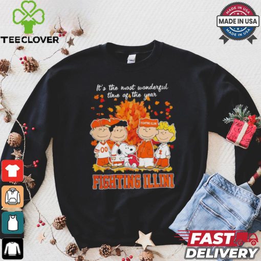 Snoopy Illinois Fighting Illini Fall the most beautiful time of the year shirt