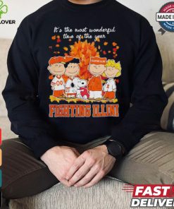 Snoopy Illinois Fighting Illini Fall the most beautiful time of the year shirt