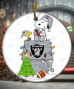 Snoopy Las Vegas Raiders NFL Football Ceramic Tree Ornaments