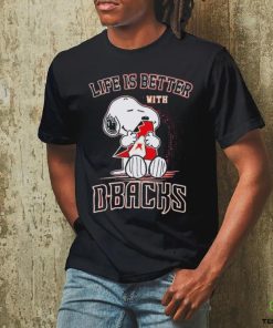 Snoopy Life is better Arizona Diamondback D Backs Shirt