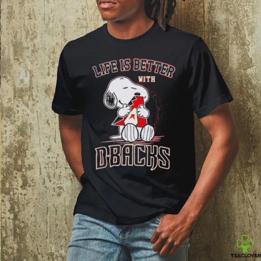 Snoopy Life is better Arizona Diamondback D Backs Shirt