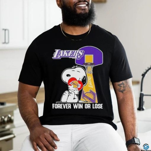 Snoopy Los Angeles Lakers Forever Win Or Lose T Shirt