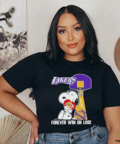 Snoopy Los Angeles Lakers Forever Win Or Lose T Shirt