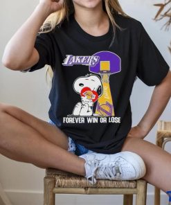 Snoopy Los Angeles Lakers Forever Win Or Lose T Shirt