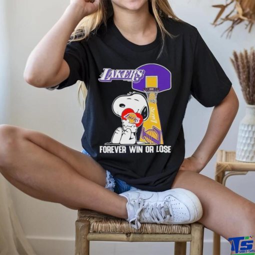 Snoopy Los Angeles Lakers Forever Win Or Lose T Shirt