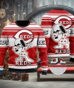 Snoopy Love Cincinnati Reds Ugly Christmas Sweater Christmas Gift