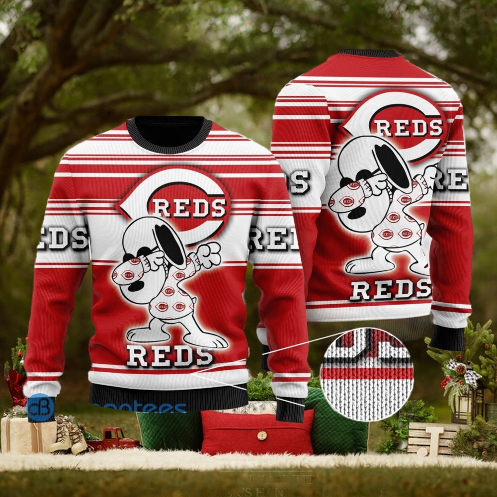 Snoopy Love Cincinnati Reds Ugly Christmas Sweater Christmas Gift Snoopy Love Cincinnati Reds Ugly Christmas Sweater Christmas Gift