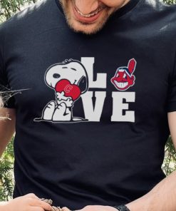 Snoopy Love Cleveland Indians T Shirt