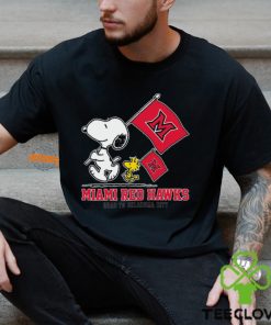 Snoopy MIAMI RED HAWKS Road To Oklahoma City flag shirt