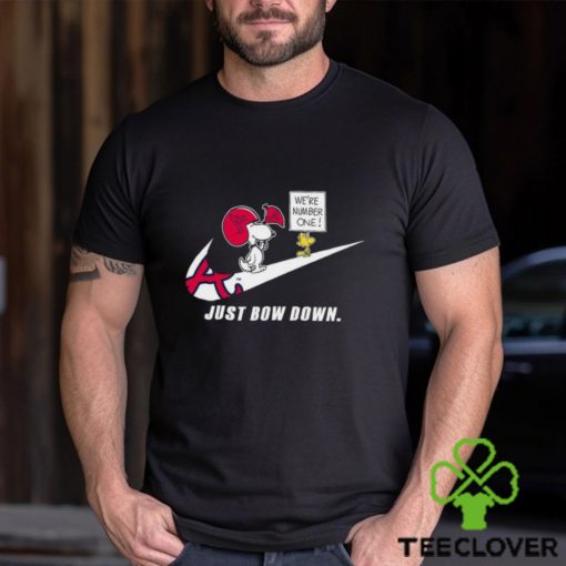 Snoopy MLB Just Bow Down Atlanta Braves shirt
