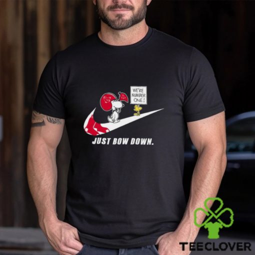 Snoopy MLB Just Bow Down Boston Red Sox shirt