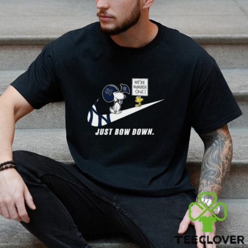 Snoopy MLB Just Bow Down New York Yankees shirt