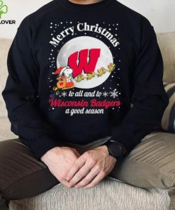 Snoopy Merry Christmas To All And To All A Wisconsin Badgers A Good Season Shirt