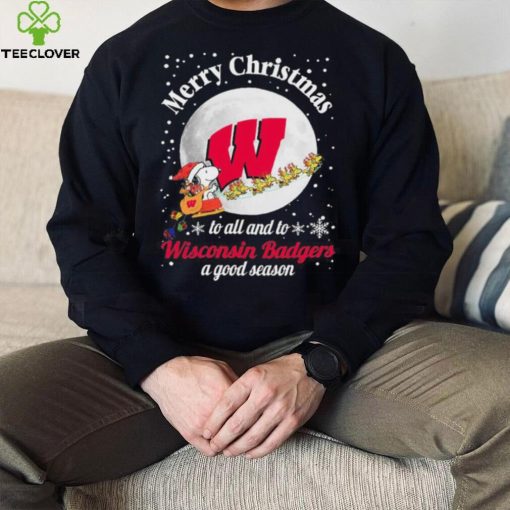 Snoopy Merry Christmas To All And To All A Wisconsin Badgers A Good Season Shirt