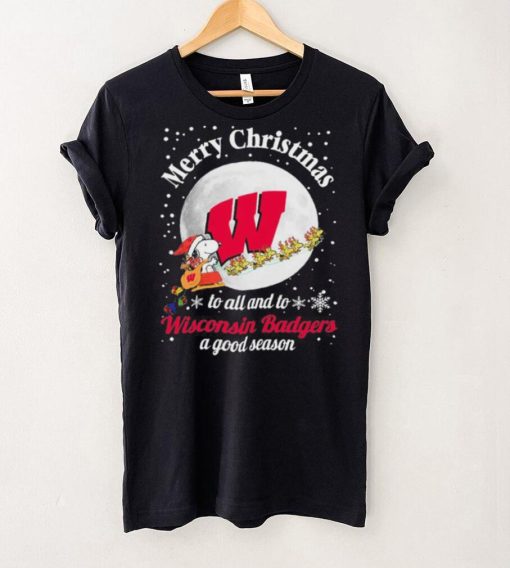 Snoopy Merry Christmas To All And To All A Wisconsin Badgers A Good Season Shirt