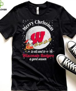 Snoopy Merry Christmas To All And To All A Wisconsin Badgers A Good Season Shirt