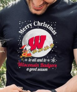 Snoopy Merry Christmas To All And To All A Wisconsin Badgers A Good Season Shirt