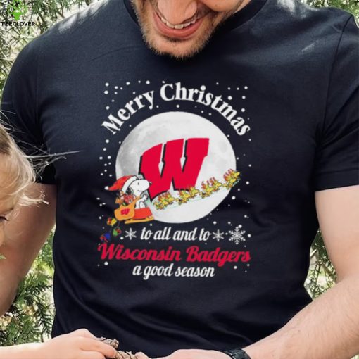 Snoopy Merry Christmas To All And To All A Wisconsin Badgers A Good Season Shirt