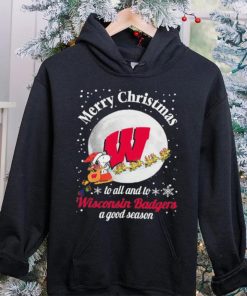 Snoopy Merry Christmas To All And To All A Wisconsin Badgers A Good Season Shirt