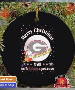 Snoopy Merry Christmas to all and to Georgia Bulldogs a good season ornament