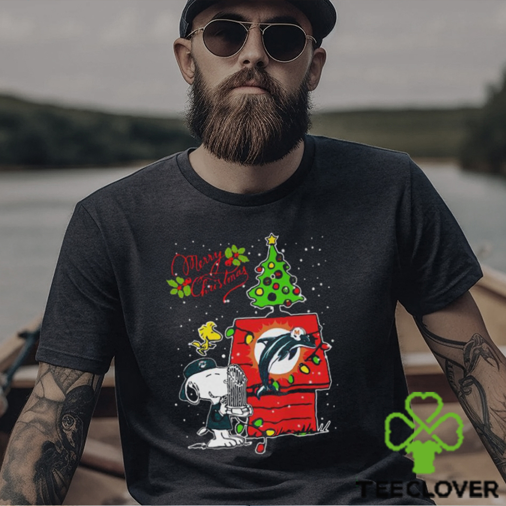 Snoopy Miami Dolphins Merry Christmas shirt Snoopy Miami Dolphins Merry Christmas shirt