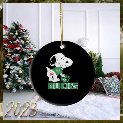 Snoopy Milwaukee Bucks Sexy 2023 Ornament