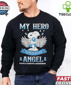 Snoopy My Hero Is Now My Angel Tackle Diabetes Awareness Shirt