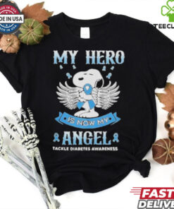 Snoopy My Hero Is Now My Angel Tackle Diabetes Awareness Shirt