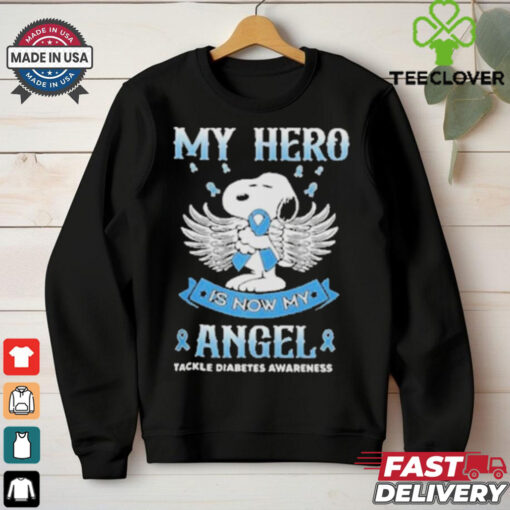 Snoopy My Hero Is Now My Angel Tackle Diabetes Awareness Shirt