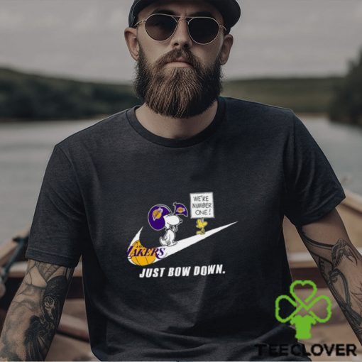 Snoopy NBA Just Bow Down Los Angeles Lakers shirt