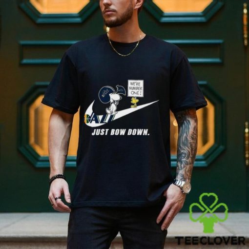 Snoopy NBA Just Bow Down Utah Jazz shirt