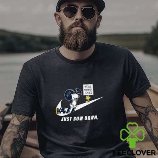Snoopy NBA Just Bow Down Utah Jazz shirt