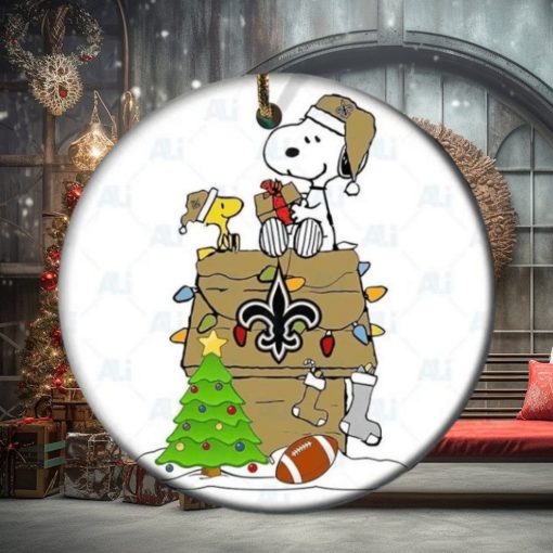 Snoopy New Orleans Saints NFL Player Ceramic Ornament