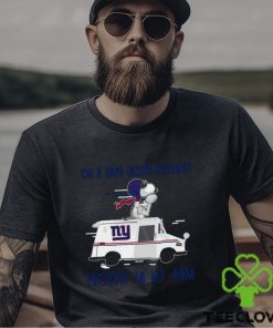 Snoopy New York Giants on a dark desert highway trophy in my arm hoodie, sweater, longsleeve, shirt v-neck, t-shirt