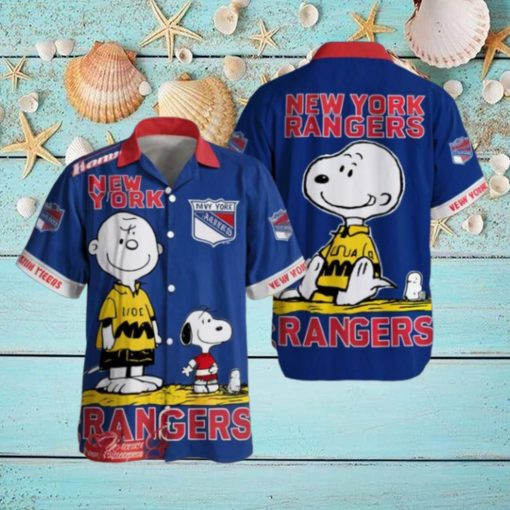 Snoopy New York Rangers Hockey Aloha Hawaiian Shirt