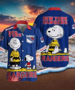 Snoopy New York Rangers Hockey Aloha Hawaiian Shirt